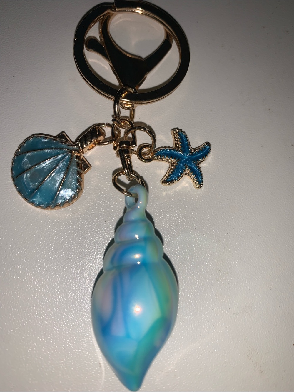 Shell purse/bag charm Keychain with charms